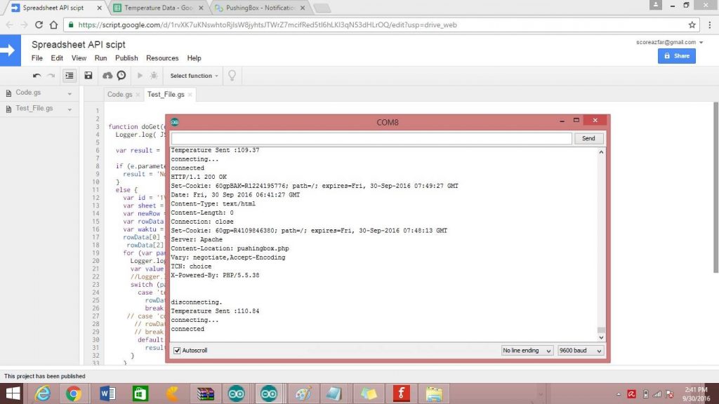 Google Spreadsheet Database Server | Zentronic Studio